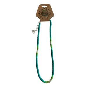 Fashion Planet Beaded‎ Necklace Turquoise Green White Kids Jewelry